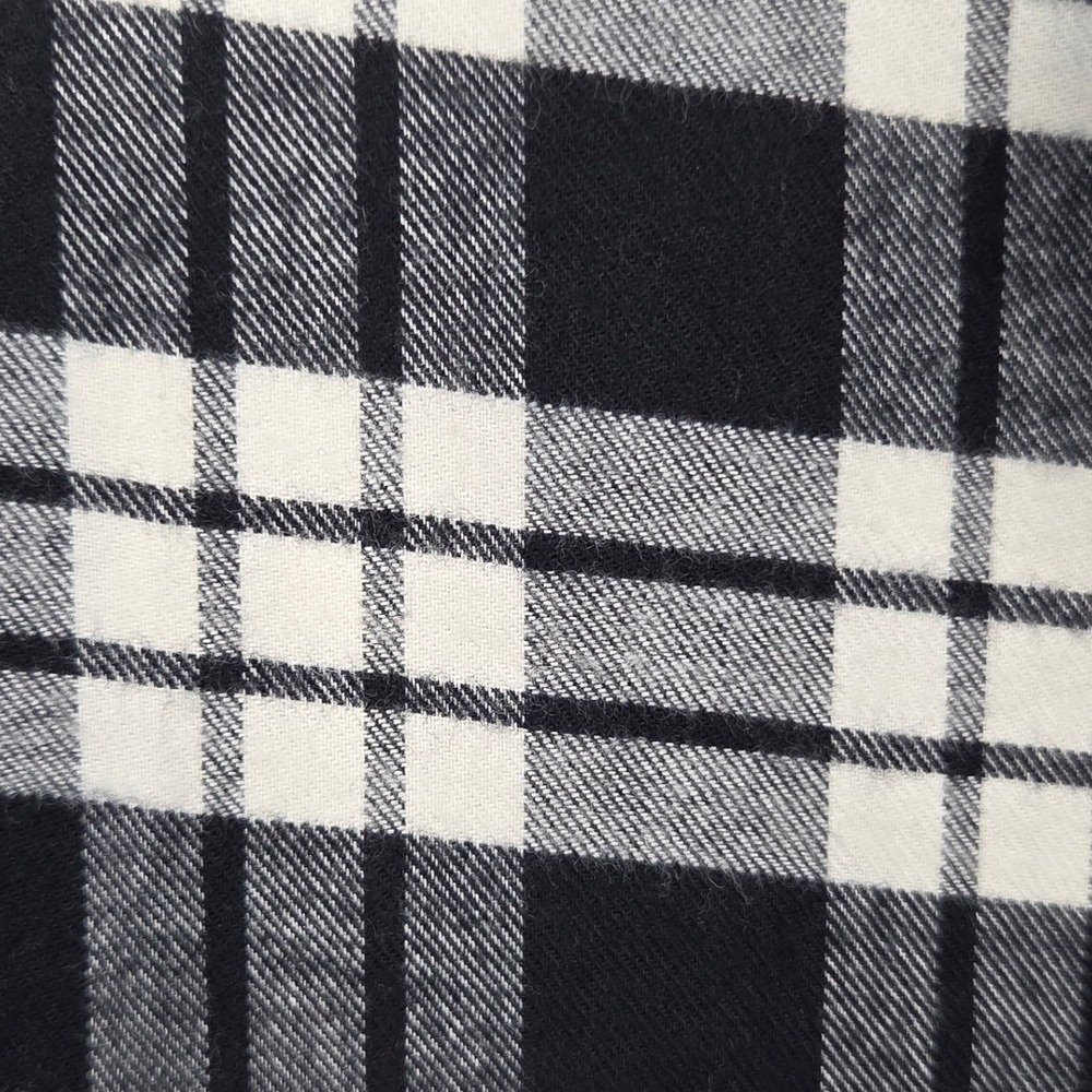 Brooks Brothers Button Down Flannel Shirt Mens Medium Black White Plaid NEW - Picture 4 of 8
